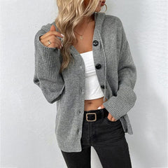 FILIPPA - Komfortabel cardigan med hette