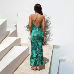 JAZMINE - Elegant slank passform Sommer Maxikjole
