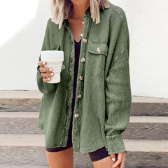 HADLY - Løs ribbestrikket cardigan