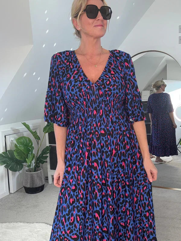 Ammie | Vibrant sommerkjole med høy midje