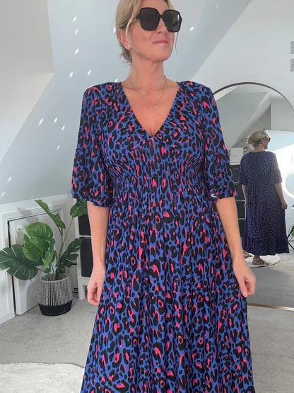 Ammie | Vibrant sommerkjole med høy midje