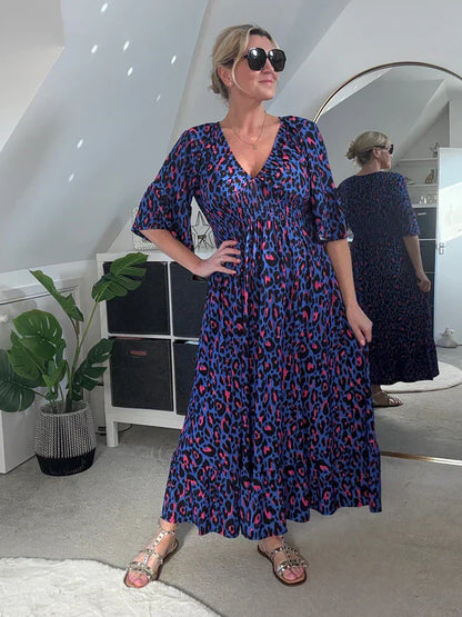 Ammie | Vibrant sommerkjole med høy midje