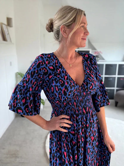 Ammie | Vibrant sommerkjole med høy midje