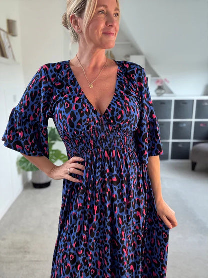 Ammie | Vibrant sommerkjole med høy midje