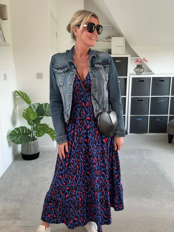 Ammie | Vibrant sommerkjole med høy midje