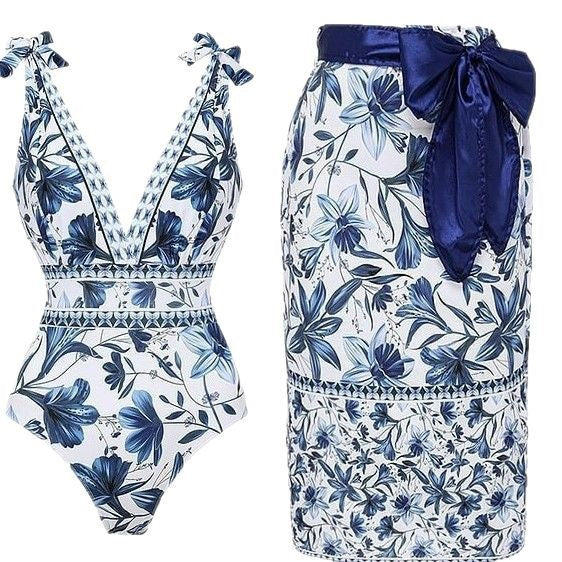 Seraphina | Chic to-dels badedrakt med V-hals