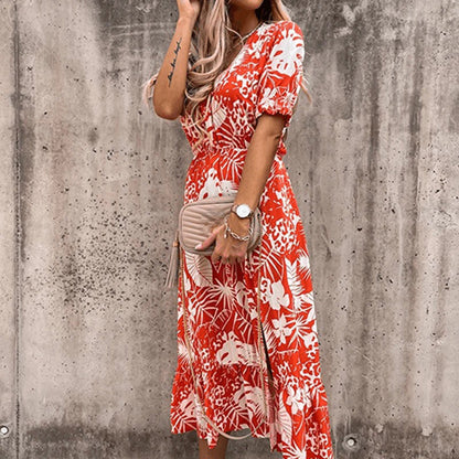 ZANA - Blomstret sommer maxikjole
