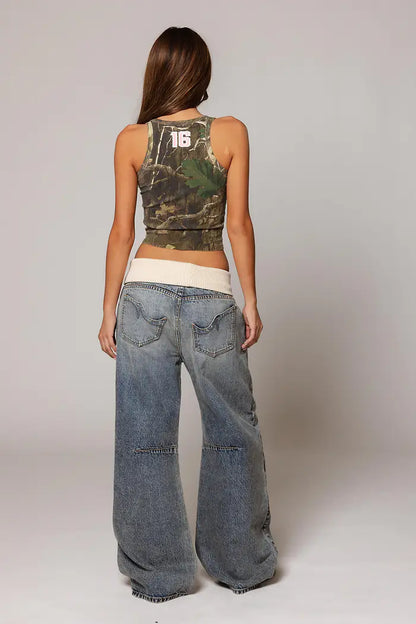Vice – Baggy jeans med lav midje