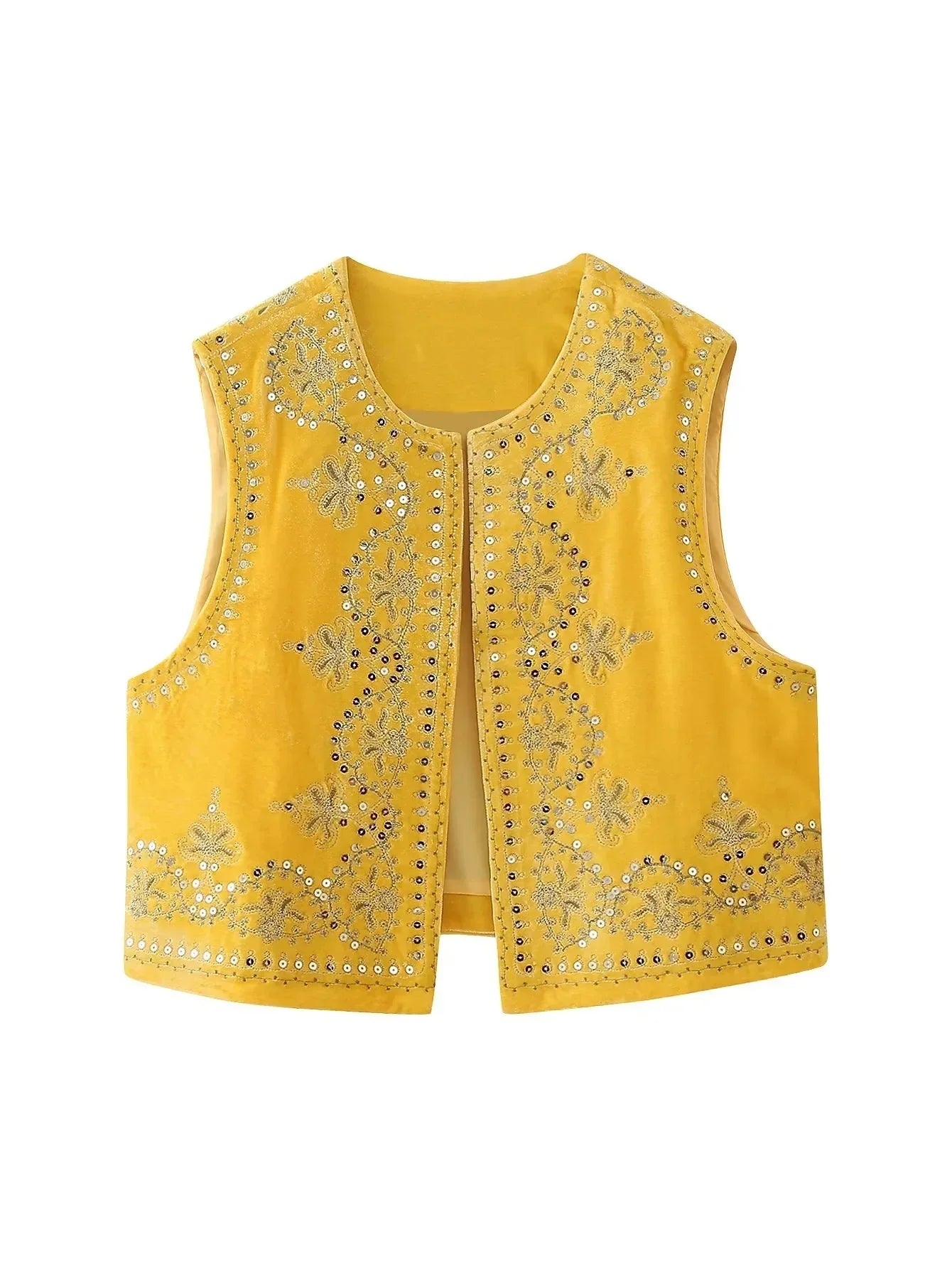 Vienne | Vintage brodert fløyelsvest