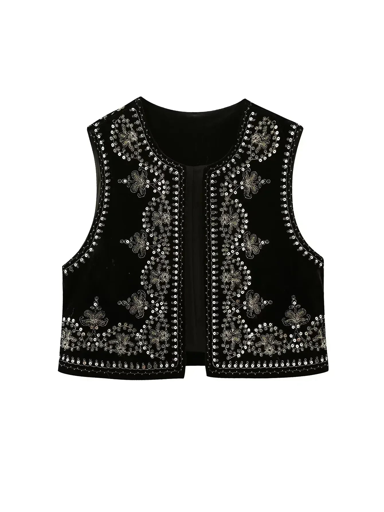Vienne | Vintage brodert fløyelsvest