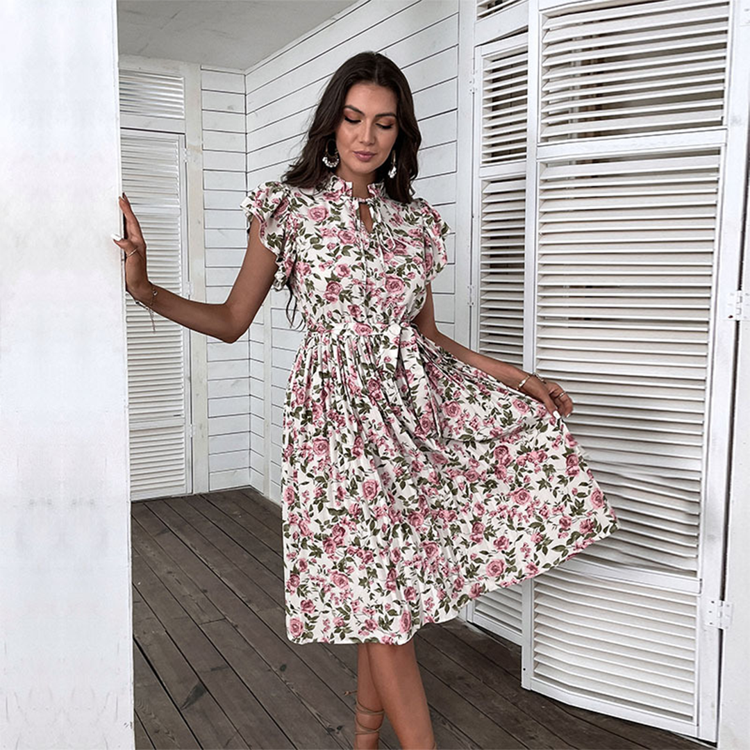 CAPUCINE - Elegant sommerkjole med blomster
