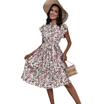 CAPUCINE - Stilig blomstret sommerkjole