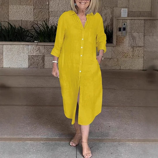 Amelina | Knappeskjorte-kjole uten anstrengelse