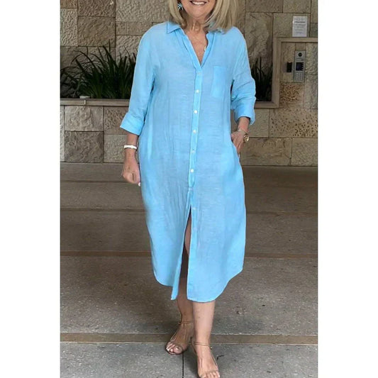 Amelina | Knappeskjorte-kjole uten anstrengelse