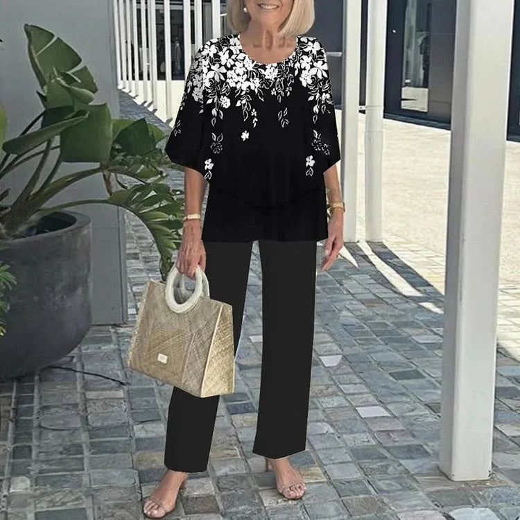 Geneviève | Elegant og trendy to-dels sett med mønster