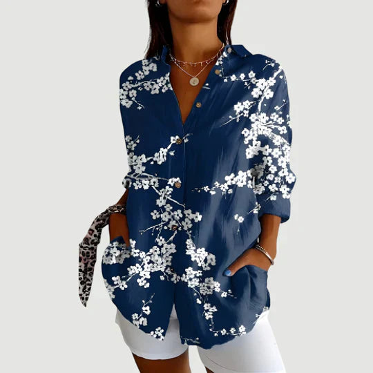 Amalie - Bluse med et fargerikt design