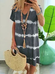 Vélinda | Bohemsk midi-kjole med tie-dye