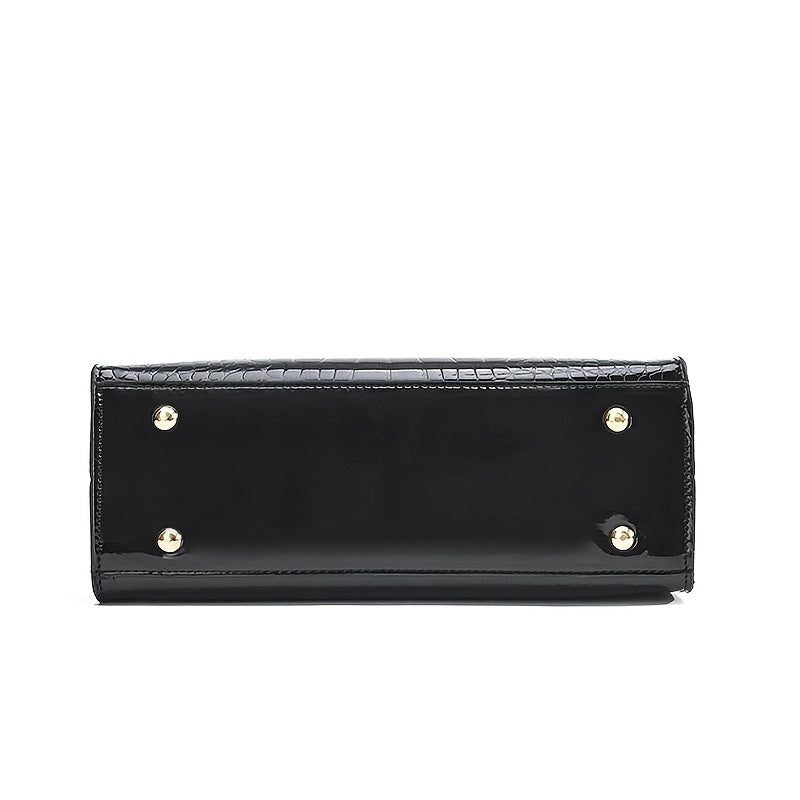 Flair. - Skinnveske med krokodillemønster