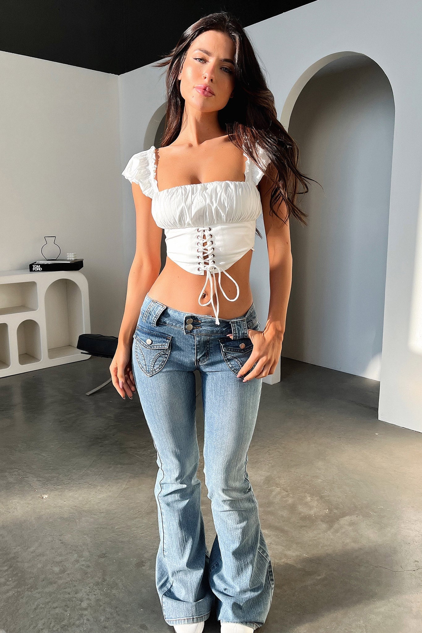 Lav midje denim jeans