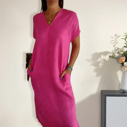 Darlene | Klassisk kjole med V-hals