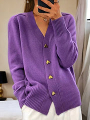 Allison | Hjerteformet knappet cardigan