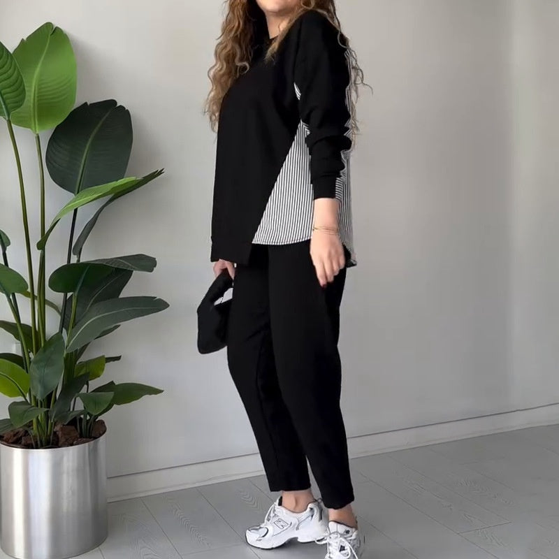 Carina | Chic salongsett med fargeblokker