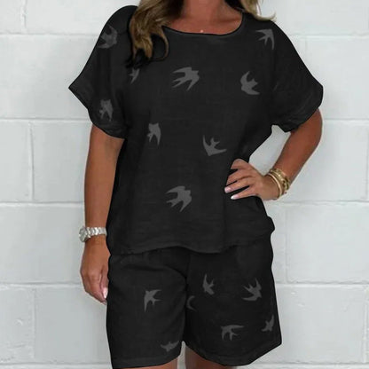 Andriana - To-delt avslappet print ensemble