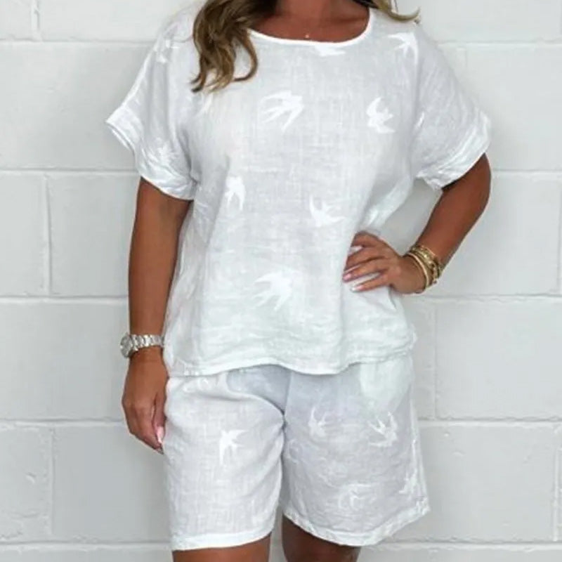 Andriana - To-delt avslappet print ensemble