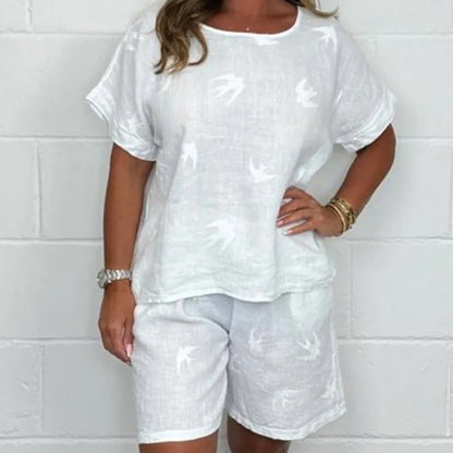 Andriana - To-delt avslappet print ensemble