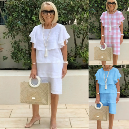 Stela | Grasiøs flytende kjole med volanger