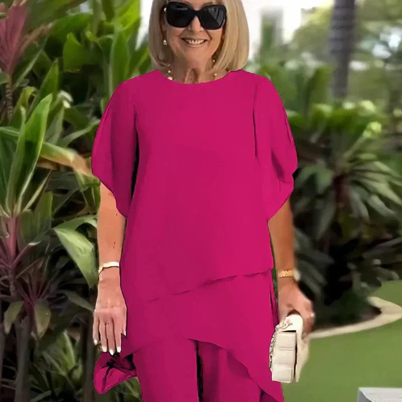 Herlyn | Chic uregelmessig topp og bukse