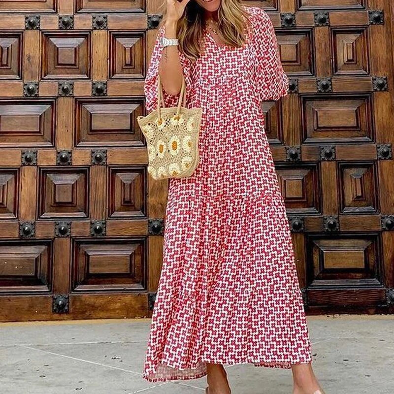 Shira | Bohemsk kjole med V-hals uten anstrengelse