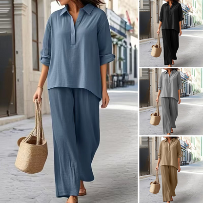 Patricia | Komfortabel skjorte og vide bukser