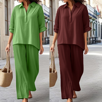 Patricia | Komfortabel skjorte og vide bukser