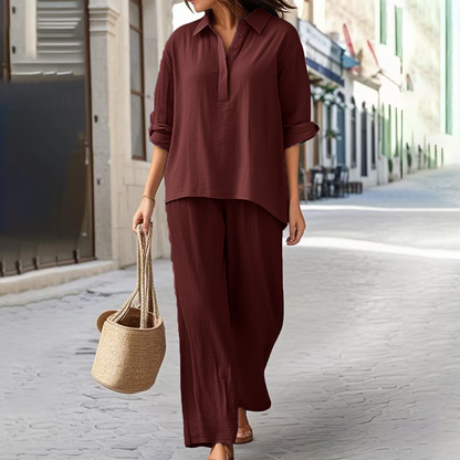 Patricia | Komfortabel skjorte og vide bukser