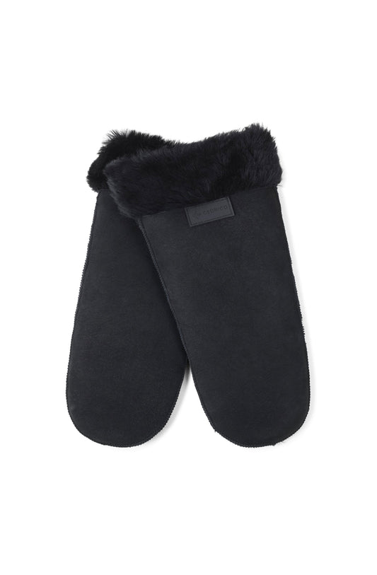 Shearling Vesta Hanske - Svart