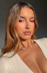 ELENI – Tennis halskjede i gull med glitrende detaljer