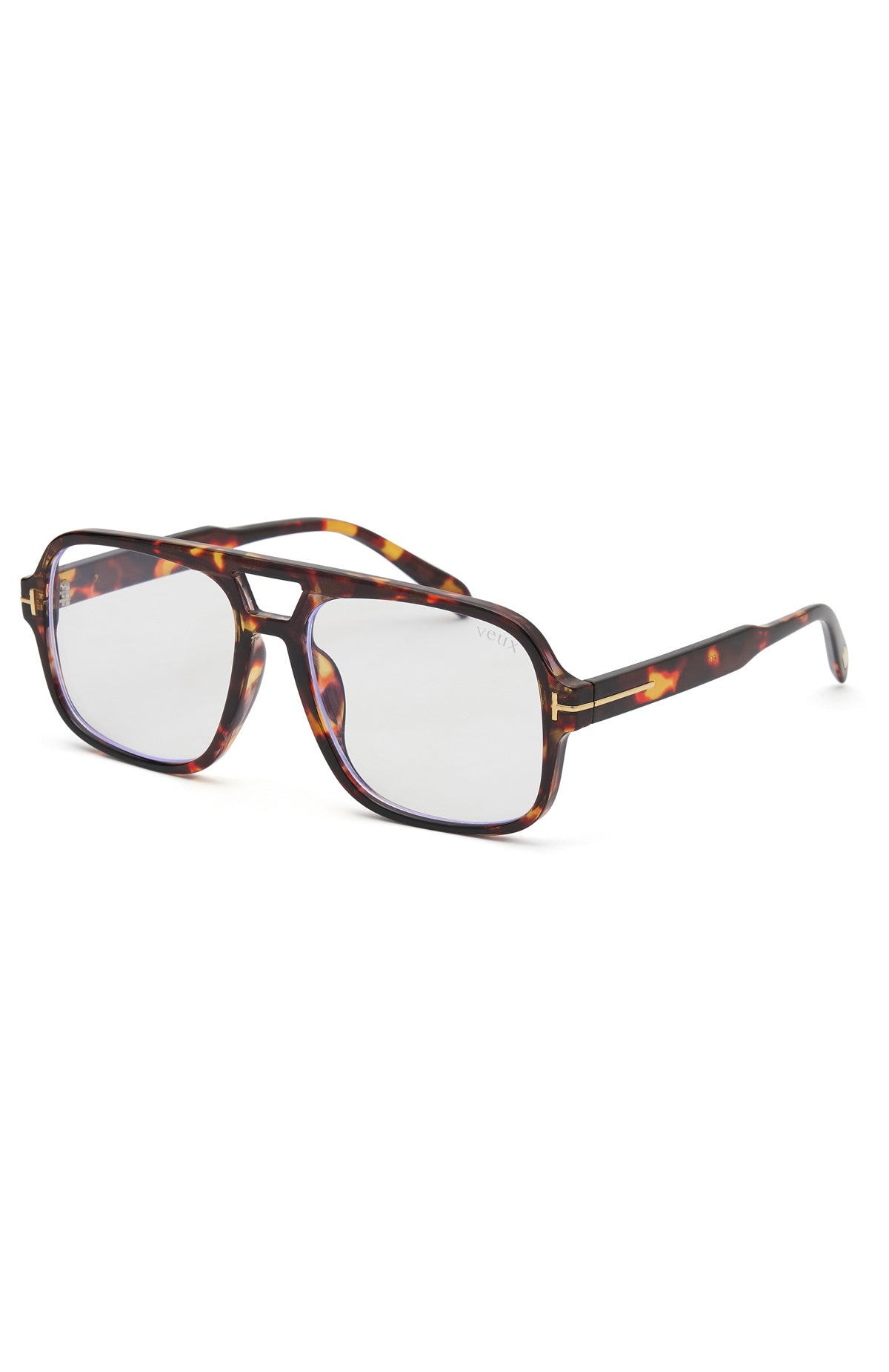 JORDI – Blålysbriller i leopard/transparent